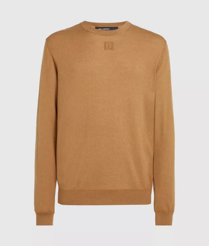 Maglione girocollo lavorato a maglia