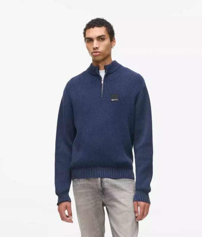Maglione rilassato con mezza zip Maglione rilassato con mezza zip