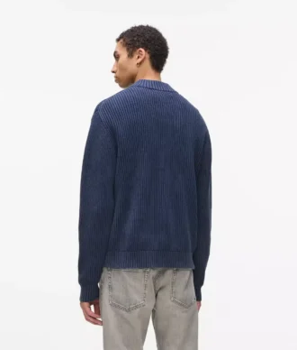 Maglione rilassato con mezza zip