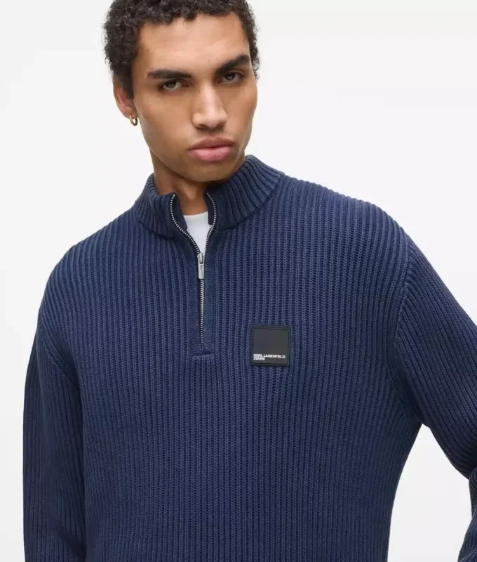 Maglione rilassato con mezza zip Maglione rilassato con mezza zip