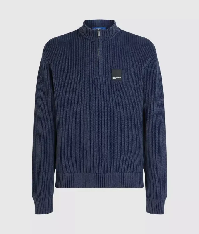 Maglione rilassato con mezza zip Maglione rilassato con mezza zip