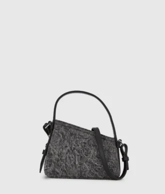 Mini borsa a tracolla in denim Geo