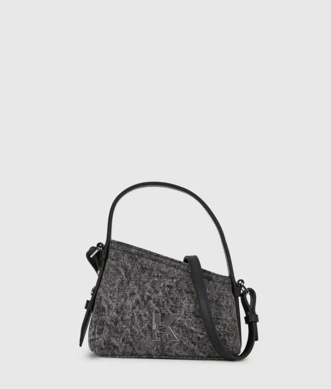 Mini borsa a tracolla in denim Geo Mini borsa a tracolla in denim Geo