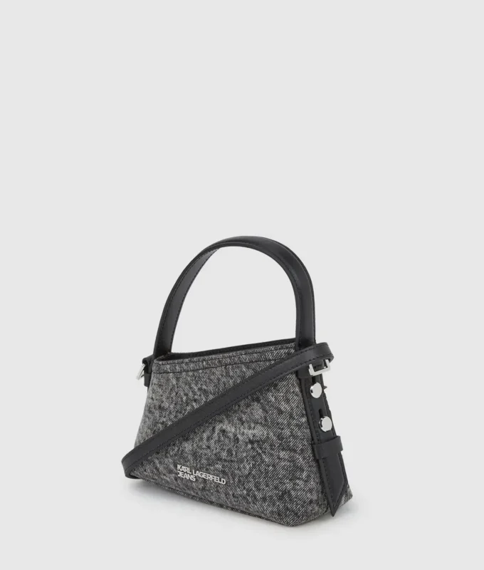 Mini borsa a tracolla in denim Geo Mini borsa a tracolla in denim Geo