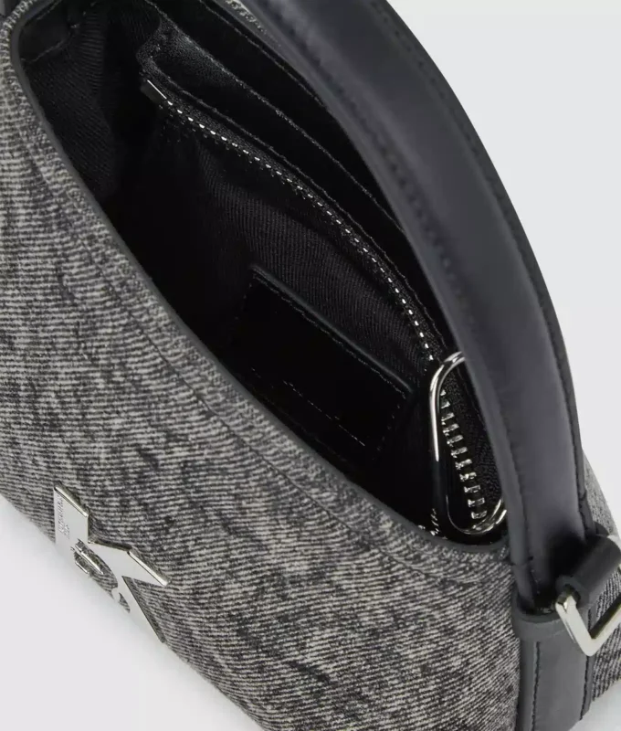 Mini borsa a tracolla in denim Geo Mini borsa a tracolla in denim Geo
