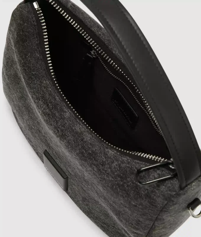 Mini borsa hobo in denim