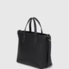 Mini borsa tote con logo in metallo