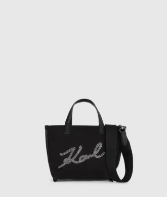 Mini shopper K/Signature con strass