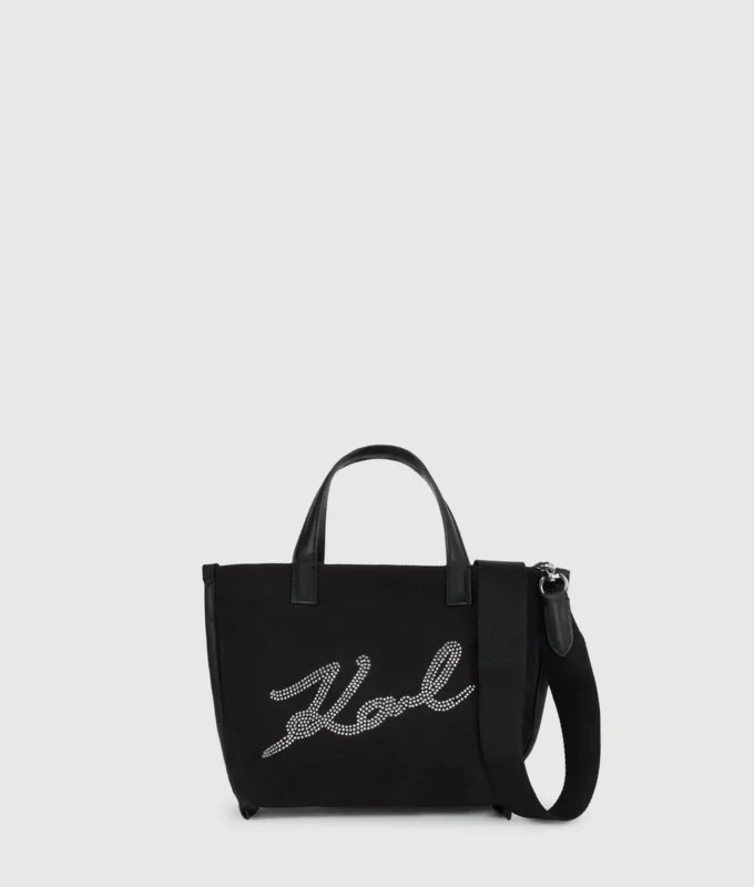 Mini shopper K/Signature con strass