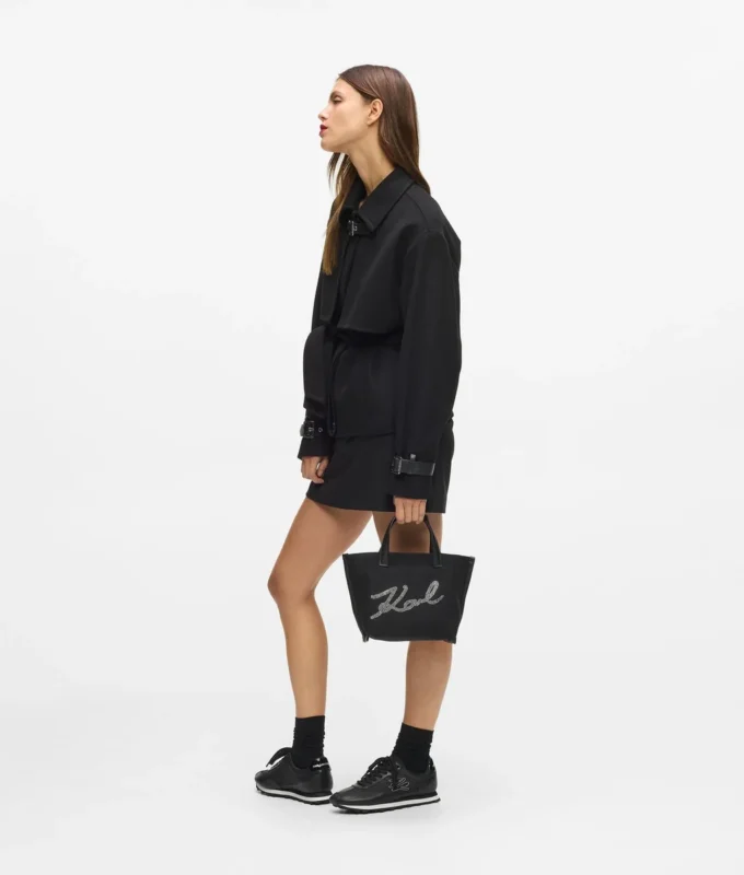 Mini shopper K/Signature con strass