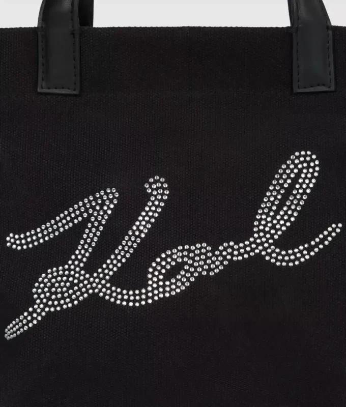 Mini shopper K/Signature con strass
