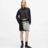 Minigonna in denim bicolore