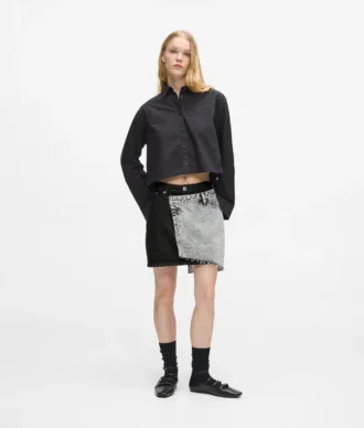 Minigonna in denim bicolore Minigonna in denim bicolore