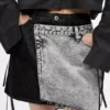 Minigonna in denim bicolore