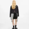 Minigonna in denim bicolore