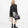 Minigonna in denim bicolore