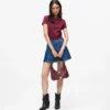 Minigonna in denim plissettato Minigonna in denim plissettato
