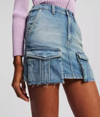 MINIGONNA IN DENIM UTILITY