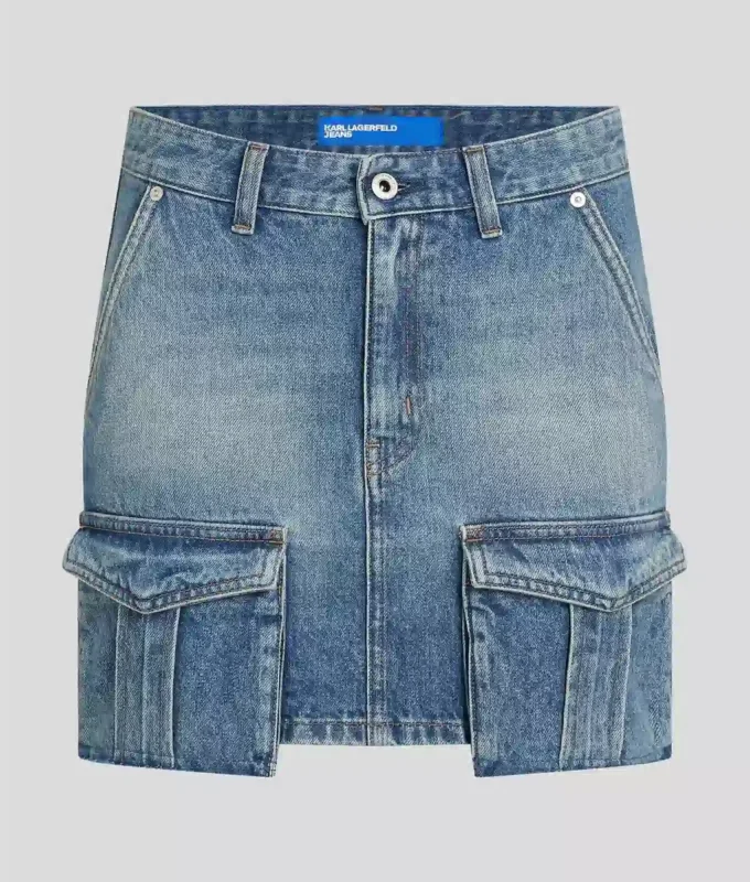 MINIGONNA IN DENIM UTILITY