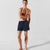 MORBIDI SHORTS DA BAGNO CON LOGO METALLICO