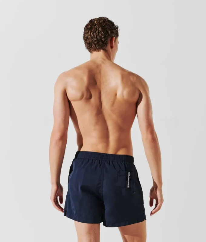 MORBIDI SHORTS DA BAGNO CON LOGO METALLICO
