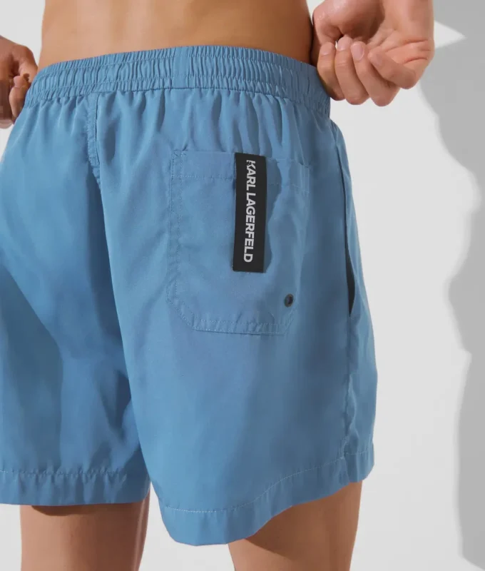 MORBIDI SHORTS DA BAGNO CON LOGO METALLICO