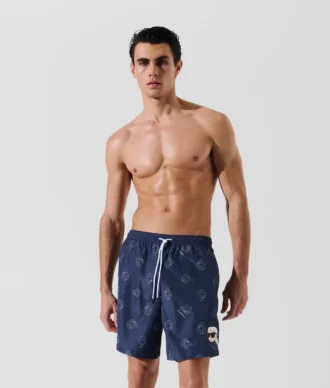 MORBIDI SHORTS DA SURF CON STAMPA ALL-OVER IKON