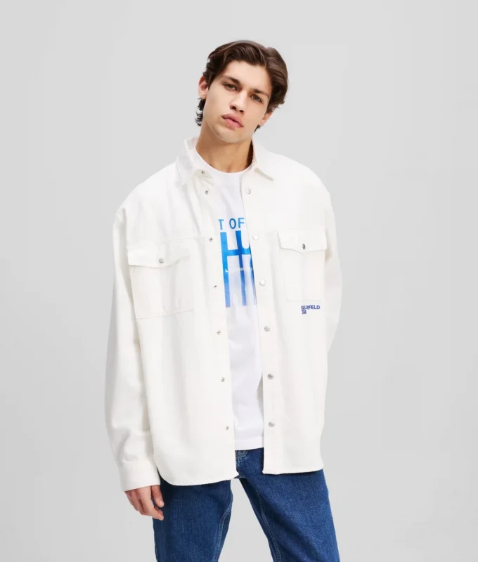 OUT OF THE BLUE GRAPHIC OVERSHIRT