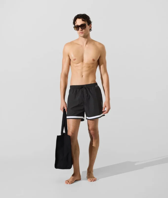 Pantaloncini da surf con bordino a contrasto Pantaloncini da surf con bordino a contrasto