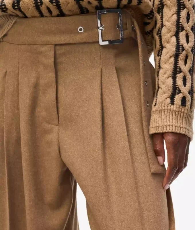 Pantaloni a gamba larga in misto lana Pantaloni a gamba larga in misto lana