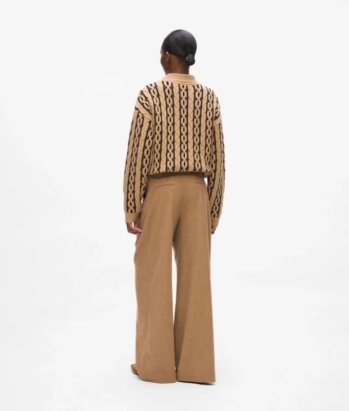 Pantaloni a gamba larga in misto lana Pantaloni a gamba larga in misto lana