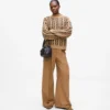 Pantaloni a gamba larga in misto lana Pantaloni a gamba larga in misto lana