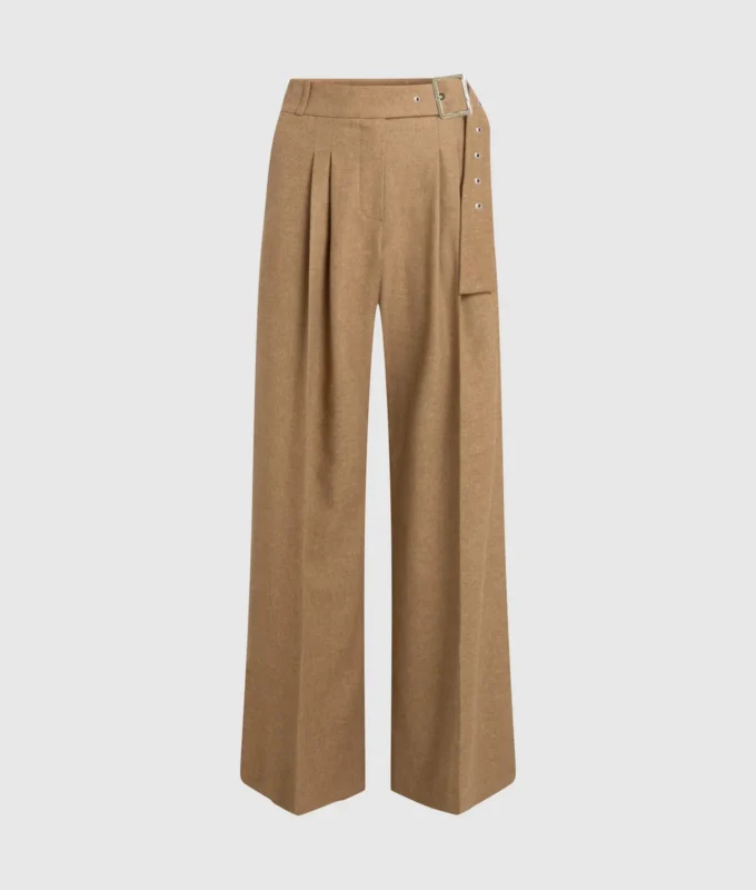 Pantaloni a gamba larga in misto lana Pantaloni a gamba larga in misto lana