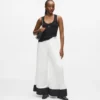 Pantaloni a pieghe a gamba larga Pantaloni a pieghe a gamba larga