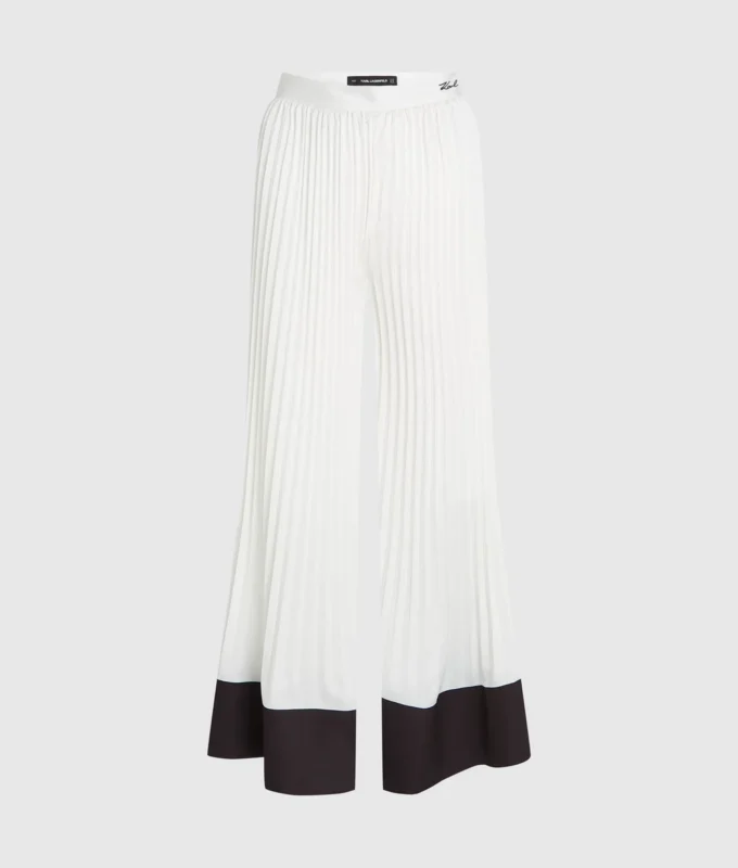 Pantaloni a pieghe a gamba larga Pantaloni a pieghe a gamba larga