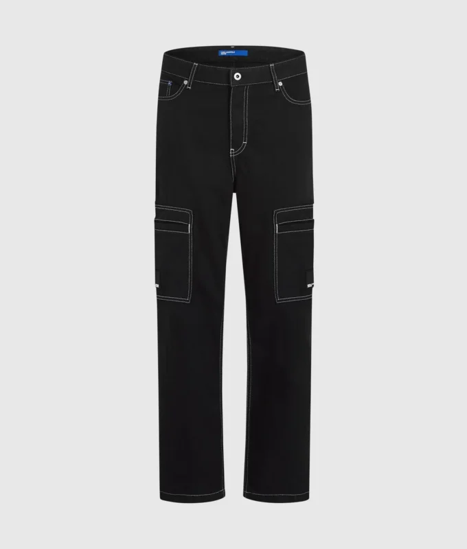 Pantaloni cargo con cuciture a contrasto Pantaloni cargo con cuciture a contrasto