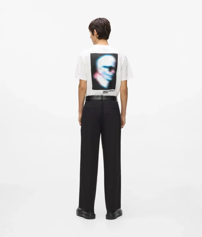 Pantaloni con bordino tono su tono