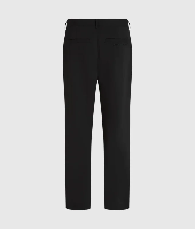 Pantaloni con bordino tono su tono