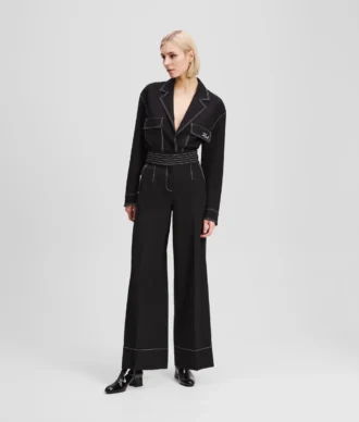 PANTALONI CON CUCITURE A CONTRASTO PANTALONI CON CUCITURE A CONTRASTO
