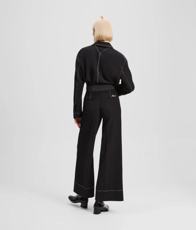 PANTALONI CON CUCITURE A CONTRASTO