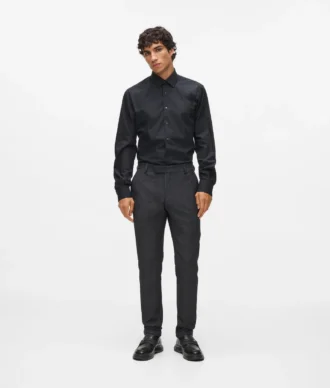 Pantaloni con dettagli in raso
