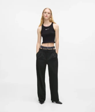 Pantaloni con doppia cintura