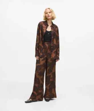 Pantaloni con stampa a ventaglio