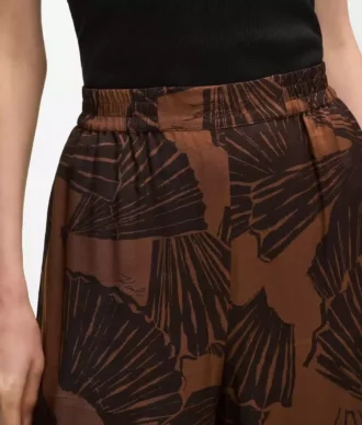 Pantaloni con stampa a ventaglio