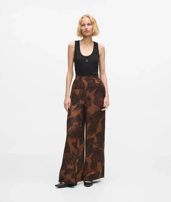 Pantaloni con stampa a ventaglio Pantaloni con stampa a ventaglio