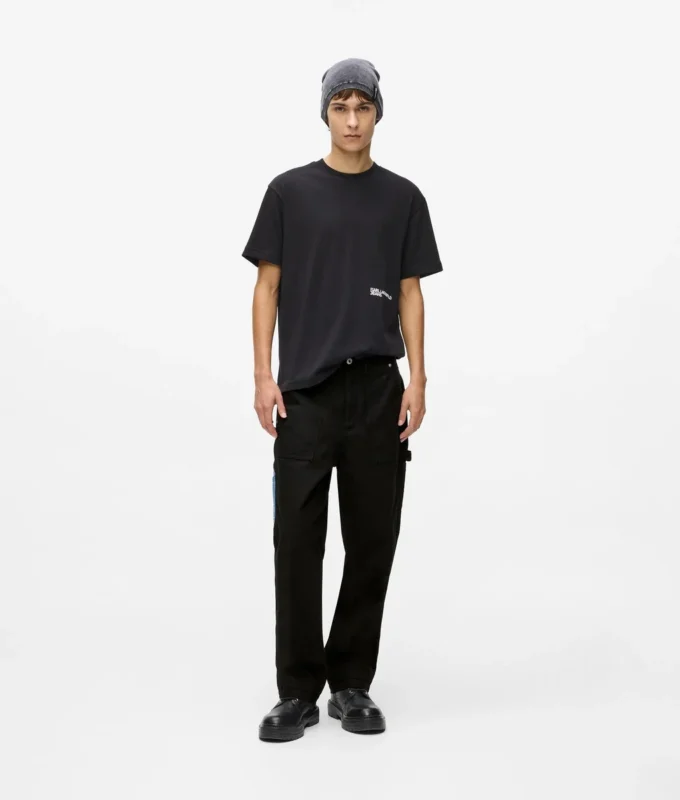 Pantaloni da carpentiere con tasche in denim Pantaloni da carpentiere con tasche in denim