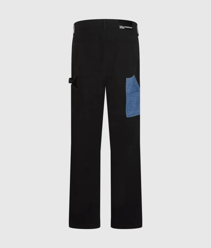 Pantaloni da carpentiere con tasche in denim Pantaloni da carpentiere con tasche in denim
