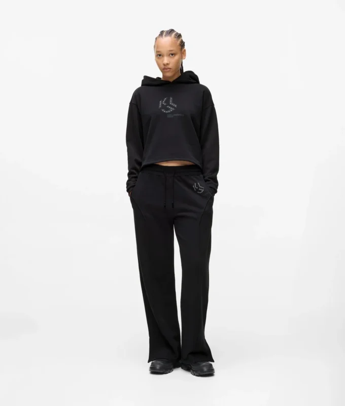 Pantaloni della tuta con monogramma borchiato Pantaloni della tuta con monogramma borchiato