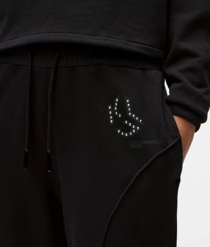 Pantaloni della tuta con monogramma borchiato Pantaloni della tuta con monogramma borchiato