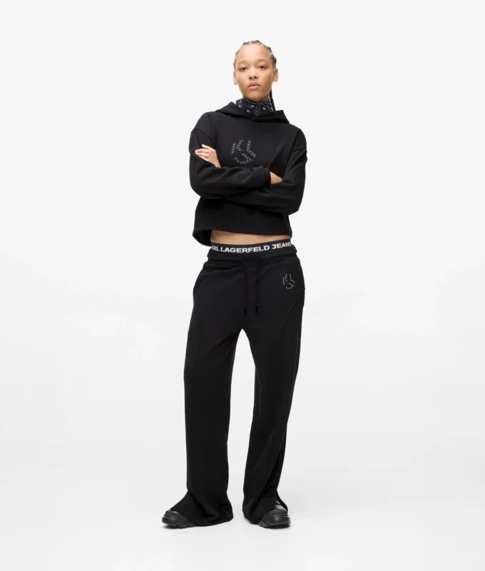 Pantaloni della tuta con monogramma borchiato Pantaloni della tuta con monogramma borchiato